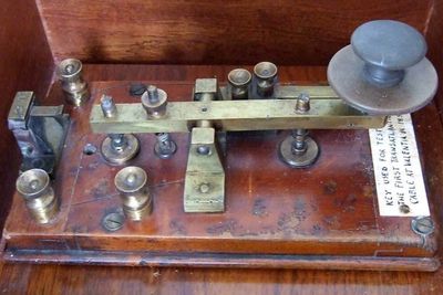 SENDEREN:Morsenøkkelen fra den første transatlantiske kabelen.