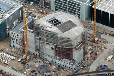 STORPROSJEKT: Konserthuset i DR Byen er komplekst bygg. Det hjelper ikke særlig at budsjettet for lengst er sprengt.