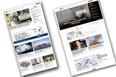 Ny design på tu.no: Til venstre den vanlige nyhetsmodusen, til høyre den nye helgemodusen, som har som hensikt å dyrke de mest dyptgående reportasjene.