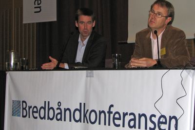 August Baumann og Bjørn Amundsen under Bredbåndskonferansen 2008