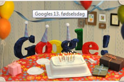 Google feirer seg selv med i dagens doodle.