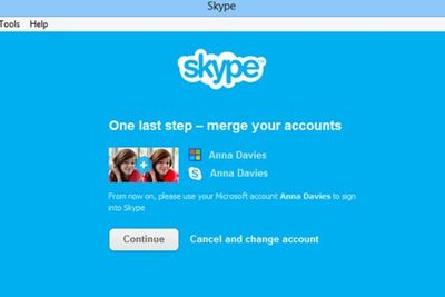 I Skype 6.0 kan brukeren Skype- og Windows Live Messenger-kontoer slås sammen.