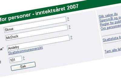 Skattelistene for 2007 er tilgjengelig på nett - til glede for noen, og til ergrelse for andre.