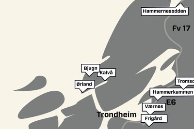 De amerikanske forhåndslagrene består av seks fjellhaller i tillegg til flybasene Værnes og Ørland.