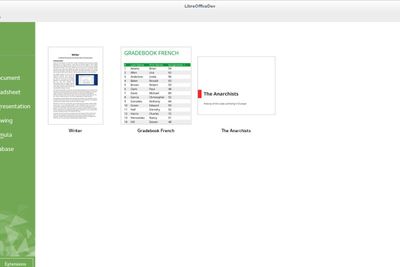 LibreOffice 4.2 inkluderer blant annet en helt ny startskjerm.