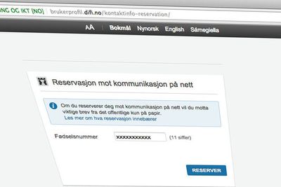 ÅPENT: Et fødselsnummer er alt som skal til for å frata innbyggere deres digitale førstevalg. Svært uheldig, mener IKT-Norge, som ber Difi ta ned løsningen inntil den er bedre sikret.