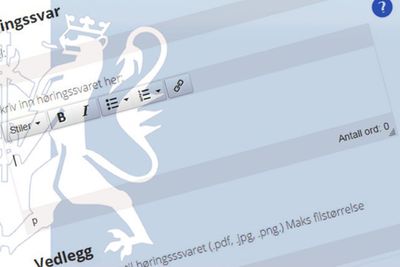 ENKLERE: Muligheten til å legge inn høringssvar direkte på regjeringens nettsider, skal bidra til lavere terskel for å delta i debatten om politiske forslag.