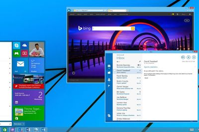 Virtuelle skrivebord, startmeny, Metro-apps i desktop-modus og nye menysnarveier er blant nyhetene vi kan vente oss i Windows 9. Bildet viser oppdateringen til Windows 8.1 som det tydeligvis ikke blir noe av.