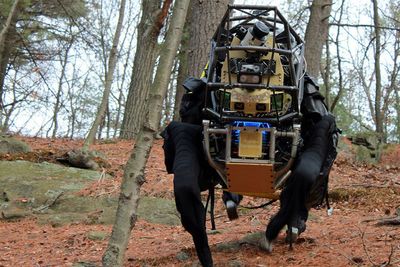 Boston Dynamics LS3 finner selv fram i ulendt terreng, og er omtrent umulig å velte.