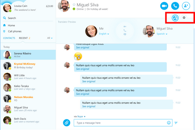 Oversettelsesfunksjoner blir bygget direkte inn i Skype. Foreløpig kun for Windows.