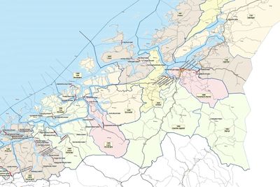 Dette kartet inneholder de fleste tunneler i Region midt som er lengre enn 500 meter. Den eneste som mangler er Vikatunnelen på fylkesveg 769 i Namsos.