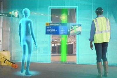 Ved hjelp av hologrammer kan bygglederen tas med på en rundtur i bygget uten å forlate sitt eget kontor.