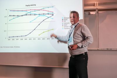 Vil sende og strømme: Går det som distribusjonssjef i NRK, Bjarne Andre Myklebust ønsker vil de som bor i dekningsområdet til NRKs såkalte skyggenett få internettdekning i tillegg til vanlig lineær-TV.