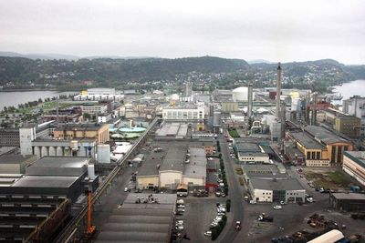Nordic Blue Crude vil bygge en fabrikk for syntetisk diesel her på Herøya. På sikt er målet en 40.000 kvadratmeter stor fabrikk som produserer 100 liter petroleumsprodukter nesten fri for svovel og NOx.