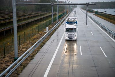 Her fra Siems prøvestrekning for el-vg med tunge kjøretøyer i Tyskland.