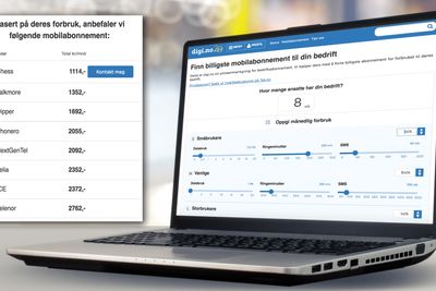 Bedriftsabonnement-kalkulatoren lar deg enkelt finne det billigste mobilabonnementet for bedriften.