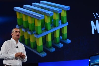 Intels Brian Krzanich annonserte 3D Xpoint-teknologien på Intel Developer Forum i 2015. Nå er teknologien snart leveringsklar. (Arkivfoto)