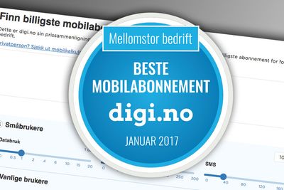 På digi.no sin kalkulator kan du selv finne ut hvilke mobilabonnementer som er billigst for din bedrift. Når vi kårer månedens beste abonnement ser vi i tillegg på andre kriterier.