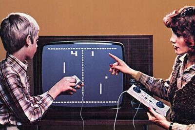 En av de først TV-spillene av Pong fra Atari.