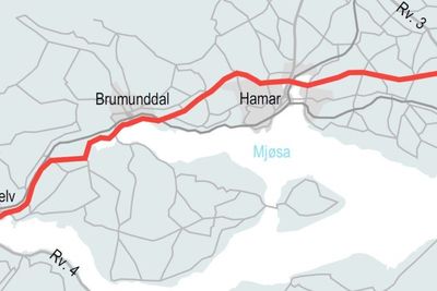 Strekningen som Nye Veier nå tar fatt med er 24 km og går gjennom Ringsaker kommune i Hedmark