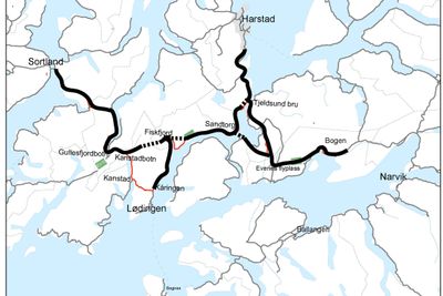 E10 Halogalandsvegen vil bety en kraftig oppgradering av hovedvegnettet i deler av Vesterålen.