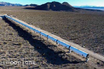 Her er testbanen i Nevada, der Hyperloop-teknologien testes.