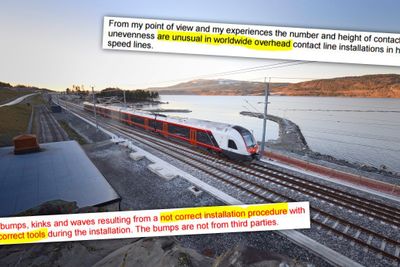 I bare litt over halvannen måned kunne togene kjøre i 200 km/t langs Mjøsa. En rapport fra en tysk ekspert er sterkt kritisk til arbeidet med kontaktledningen.