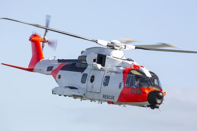 Dette er helikopter nummer to (0264) som fløy første gang 17. august i fjor. Det er helikopter nummer tre som flyr over Nordsjøen torsdag.