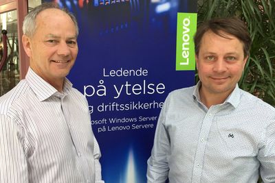 Morten Holsve Johansen og Espen Hjertø i Lenovo mener IT har bedre ting å ta seg til enn å pleie infrastruktur.