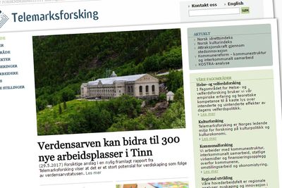 Nettstedet til Telemarksforskning er nå oppe igjen. Forhåpentligvis er sikkerheten bedre nå.