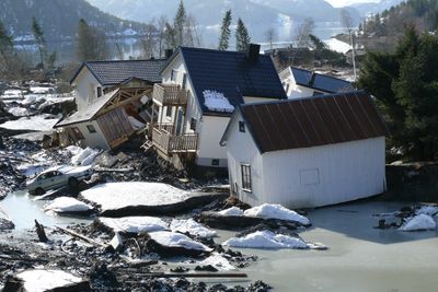 Fra raset i Kattmarka i Namsos