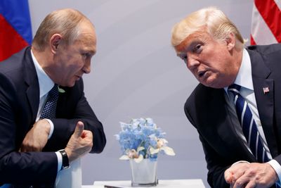 Trump og Putin under G20-møtet i helgen.