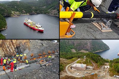 Et av verdens største spesialbyggede kabelleggingsfartøy, Nexans Skagerak, står for kabelleggingen. Arbeidet startet 1. august, og i løpet av ti dager skal 124 kilometer med kabel legges. Det er det første strekket mellom Norge og Tyskland.