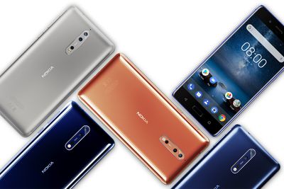 Nokia 8 fås i fire ulike farger.