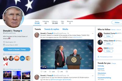Trump på Twitter.