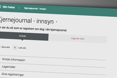 Kjernejournal er en tjeneste som samler viktige helseopplysninger om nordmenn på ett sted.