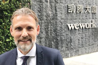 Samarbeid med Wework: Chris Rynning har etablert samarmarbeid med amerikanske Wework for raskt å ekspandere Nhack i Kina.