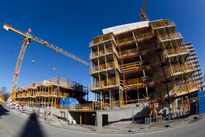 Bygging av leiligheter pågår for fullt i Oslo. Her bygging i nærheten av Lille Tøyen/Hasle.