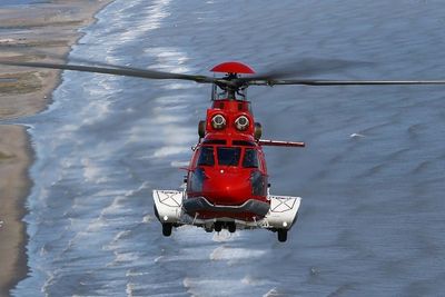 Et av Era Groups ni H225-helikoptre mens det fortsatt var i drift, før Turøy-ulykken 29. april 2016.