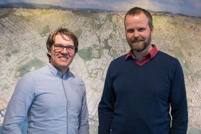 Eirik Winnberg og Bjarne Alme i Plan- og bygningsetaten.