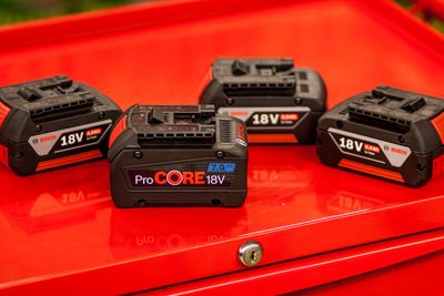De nye ProCORE-batteriene er et stort skritt fremover, og fungerer sammen med alt Bosch sitt eksisterende 18V-verktøy.