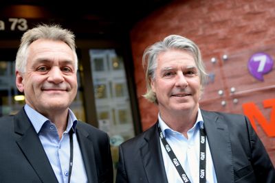 Get-sjef Gunnar Evensen (til venstre) og MTGs Norges-sjef Morten Aas tror de to selskapenes kombinerte digitale innovasjonskraft skal ta dem langt.