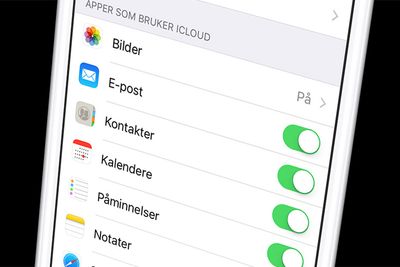 Det er mye OS-funksjonalitet bygger på iCloud.