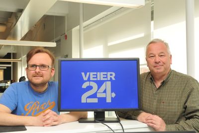 Veier24 er Våre Vegers nye nettsatsing. Nettjournalist Martin Gramnæs og redaktør Jarle Skoglund er godt fornøyd med det nye produktet. 