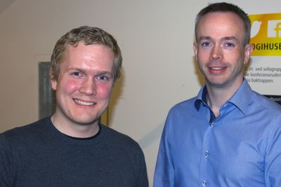 Hallvard Nygård og Roy Solberg under meetupen til OWASP Norge denne uken.