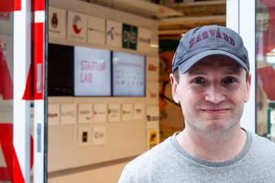 Defigo-gründer Joachim Stray på Startuplab i Oslo.