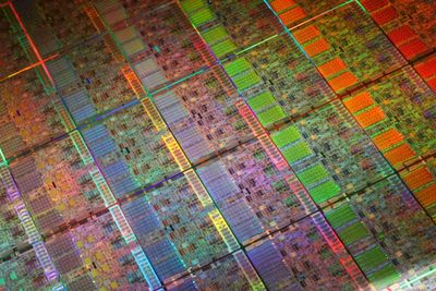 Intel, cpu, nehalem, wafer, chip, brikke