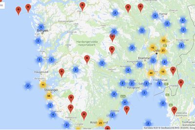 Snart vil det blir dyrere for mange nettsteder å integrere tilpassede visninger av Google Maps på websidene. Kartbildet er hentet fra en ennå ikke lansert tjeneste.