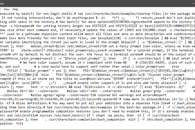 Foreløpig er det helt håpløst å redigere konfigurasjonsfilene til Linux i Notepad-verktøyet i Windows, slik som denne .bashrc-filen.