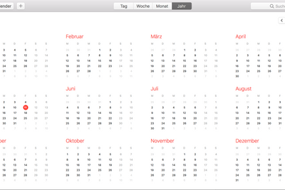 Apple sin kalendertjeneste Ical. I dette tilfellet på tysk.